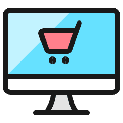 E Commerce Cart Monitor Icon from Ultimate Colors Set