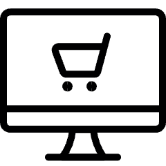 E Commerce Cart Monitor Icon from Ultimate Light Set