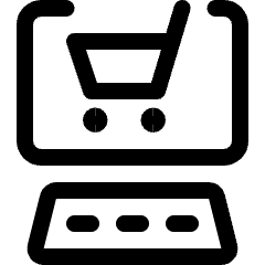 E Commerce Cart Monitor Keyboard Icon from Ultimate Regular Set