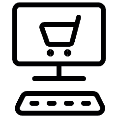 E Commerce Cart Monitor Keyboard Icon from Ultimate Light Set