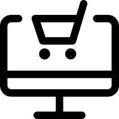 E Commerce Cart Monitor Icon from Ultimate Regular Set