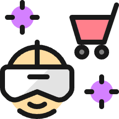 E Commerce Cart Vr Icon from Ultimate Colors Set