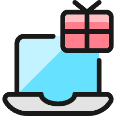 E Commerce Gift Icon from Ultimate Colors Set
