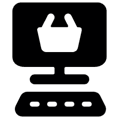 E Commerce Monitor Keyboard Basket Icon from Ultimate Bold Set