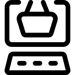 E Commerce Monitor Keyboard Basket Icon from Ultimate Regular Set