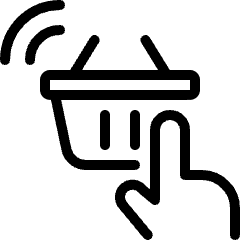 E Commerce Open Basket Icon from Ultimate Light Set