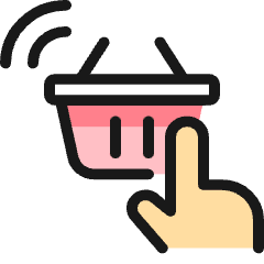 E Commerce Open Basket Icon from Ultimate Colors Set