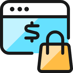 E Commerce Shopping Bag Browser Icon from Ultimate Colors Set