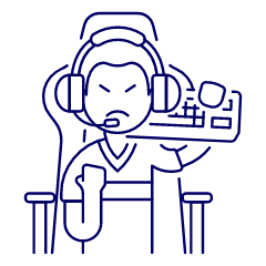 Player Fighting 10 Illustration from UX Line Set