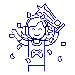 Player Winner 4 Illustration from UX Line Set