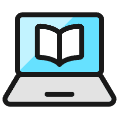 E Learning Book Laptop Icon from Ultimate Colors Set