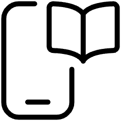 E Learning Book Smartphone Icon from Ultimate Light Set