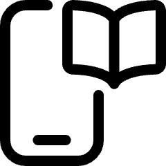 E Learning Book Smartphone Icon from Ultimate Regular Set