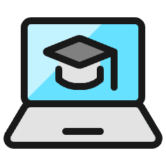 E Learning Laptop 1 Icon from Ultimate Colors Set