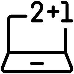E Learning Laptop Math Icon from Ultimate Light Set