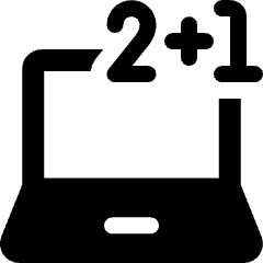 E Learning Laptop Math Icon from Ultimate Bold Set