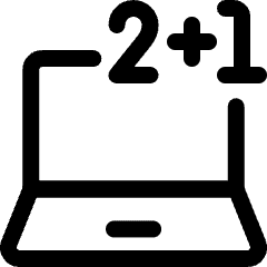 E Learning Laptop Math Icon from Ultimate Regular Set