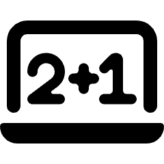 E Learning Laptop Math Icon from Ultimate Bold Set