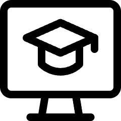 E Learning Monitor Icon from Ultimate Regular Set