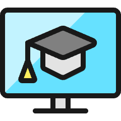 E Learning Monitor Icon from Ultimate Colors Set