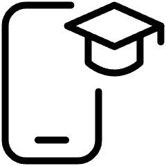 E Learning Smartphone Icon from Ultimate Light Set
