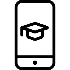E Learning Smartphone Icon from Ultimate Light Set