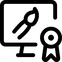 Online Certificate Art Honor Icon from Ultimate Regular Set