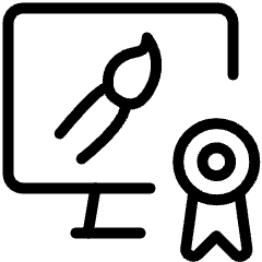 Online Certificate Art Honor Icon from Ultimate Light Set