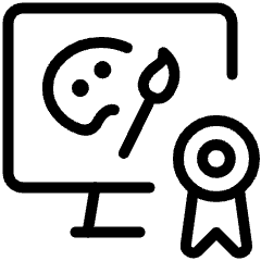 Online Certificate Art Icon from Ultimate Light Set