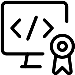 Online Certificate Code Icon from Ultimate Light Set