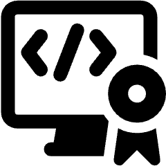 Online Certificate Code Icon from Ultimate Bold Set