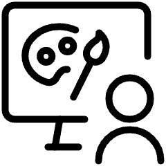 Online Class Art Icon from Ultimate Light Set