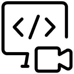 Online Coding School Video Icon from Ultimate Light Set