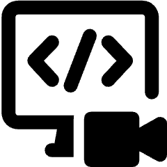 Online Coding School Video Icon from Ultimate Bold Set