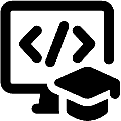 Online Coding School Icon from Ultimate Bold Set