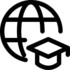 Online Graduation Globe Icon from Ultimate Regular Set