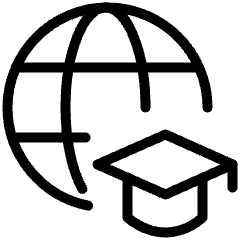 Online Graduation Globe Icon from Ultimate Light Set