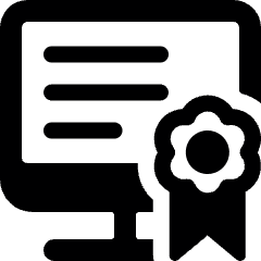 Online Learning Certificate 4 Icon from Ultimate Bold Set