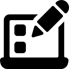 Online Learning Exam 2 Icon from Ultimate Bold Set