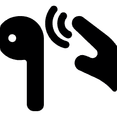 Earpods Double Tap Icon from Ultimate Bold Set