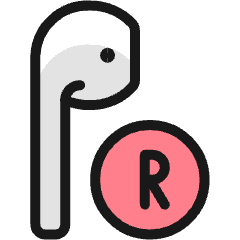 Earpods Right Icon from Ultimate Colors Set