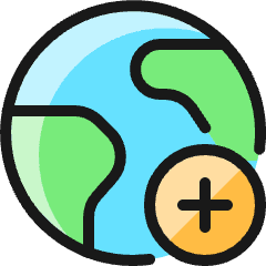 Earth Add Icon from Ultimate Colors Set
