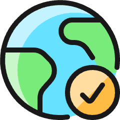 Earth Check Icon from Ultimate Colors Set