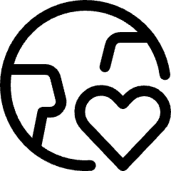 Earth Heart Icon from Ultimate Regular Set