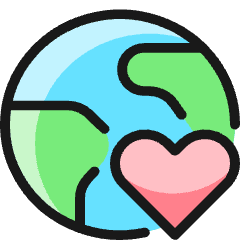 Earth Heart Icon from Ultimate Colors Set