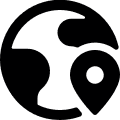 Earth Locate Icon from Ultimate Bold Set