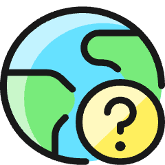 Earth Question Icon from Ultimate Colors Set