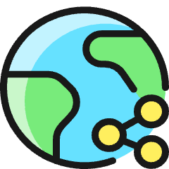 Earth Share Icon from Ultimate Colors Set