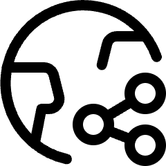 Earth Share Icon from Ultimate Regular Set