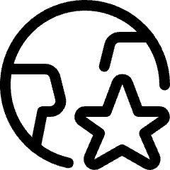 Earth Star Icon from Ultimate Regular Set